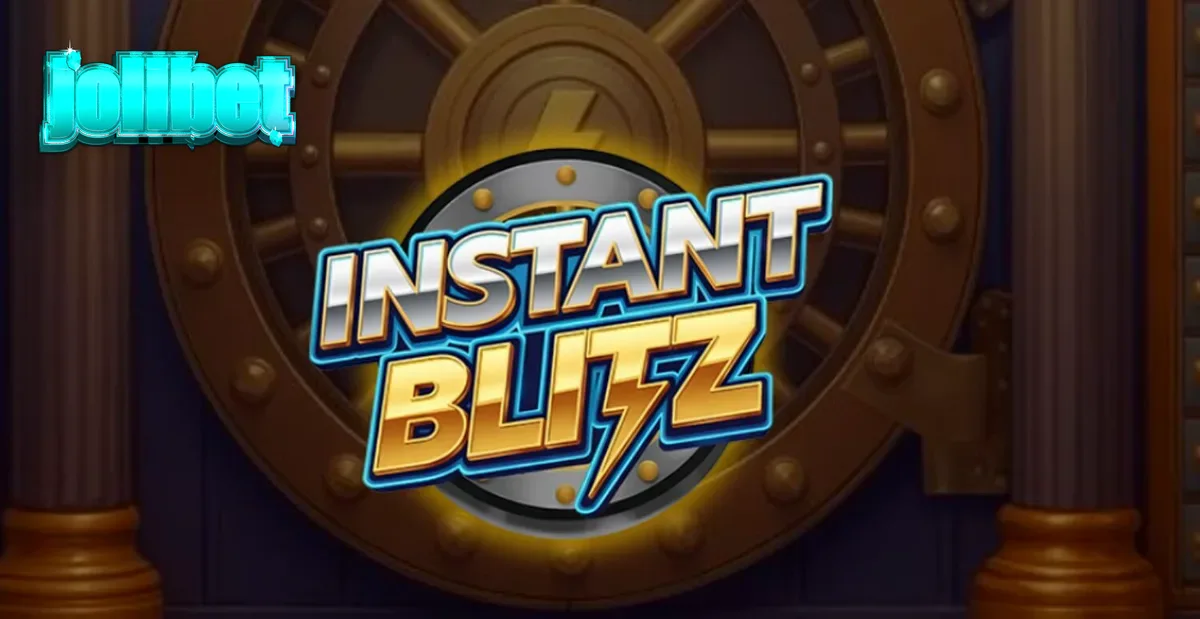 Isang digital na representasyon ng isang high-tech na vault na may mga neon na ilaw at gintong simbolo mula sa Instant Blitz slot.